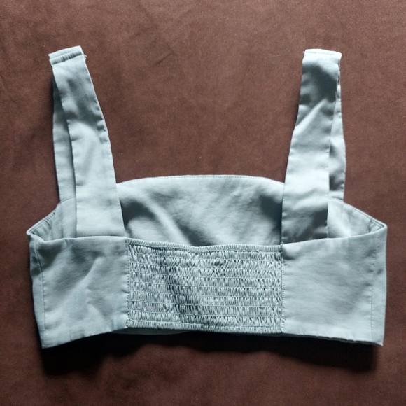 Dynamite - mini bra-like sage crop top - Picture 3 of 4